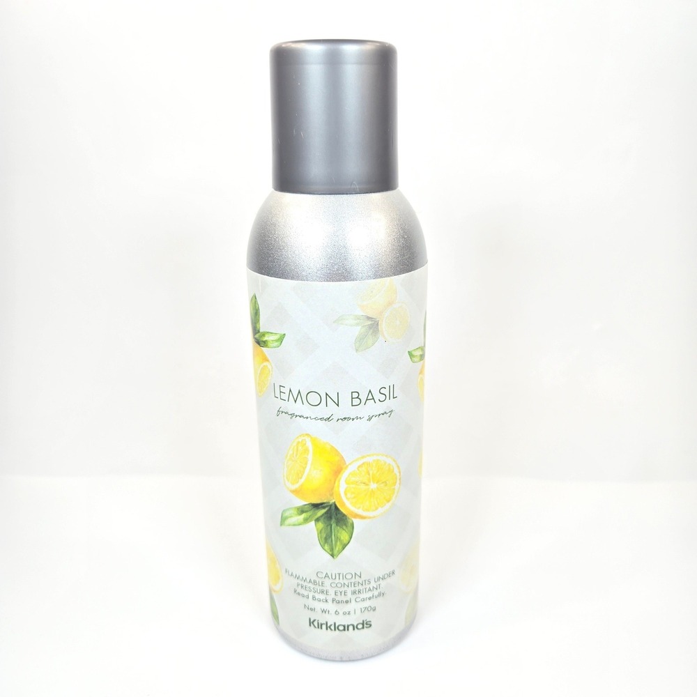 Kirkland's Lemon Basil Fragranced Room Spray 6oz‎ Citrus Herbal Home Air Freshen